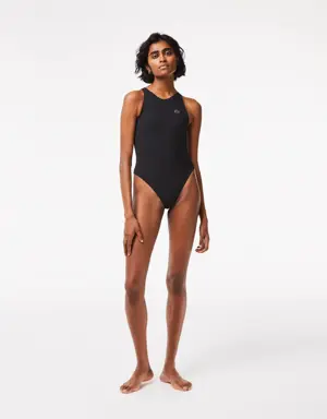 Lacoste Women’s One-Piece Recycled Polyamide Swimsuit