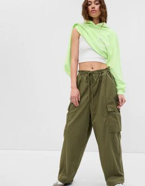 PROJECT GAP Organic Cotton Cargo Parachute Pants green