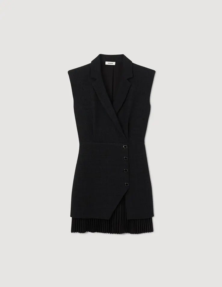 Sandro Pleated tweed dress. 1