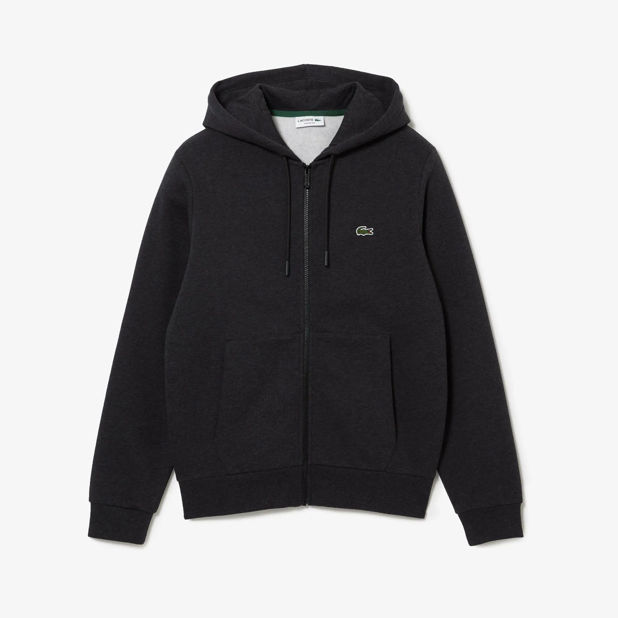 Lacoste Men's Kangaroo Pocket Zip-Up Fleece Hoodie. 2 Lacoste Men's Kangaroo Pocket Zip-Up Fleece Hoodie. 2