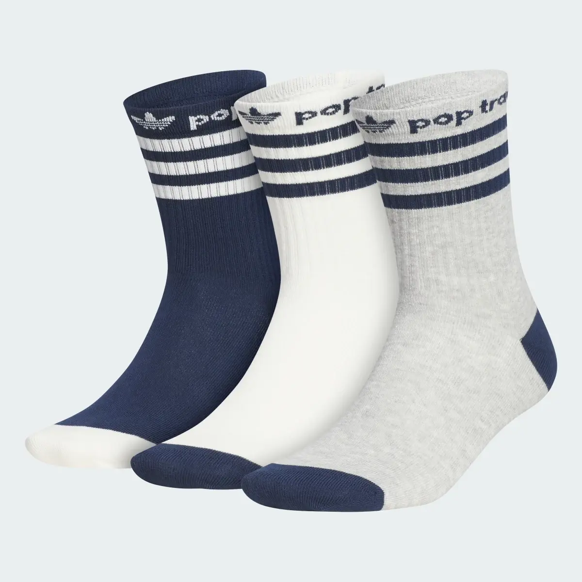 Adidas Pop Crew Socks 3 Pairs. 2