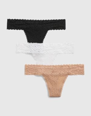 Lace Thong (3-Pack) multi