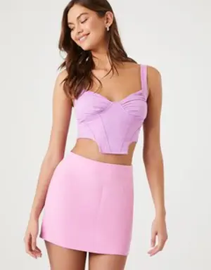 Forever 21 A Line Mini Skirt Light Pink