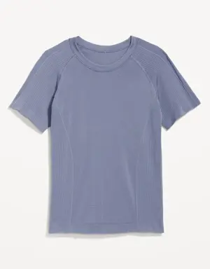 Fitted Seamless Performance T-Shirt blue