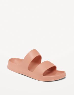 Old Navy Double-Strap Slide Sandals for Women (Partially Plant-Based) brown