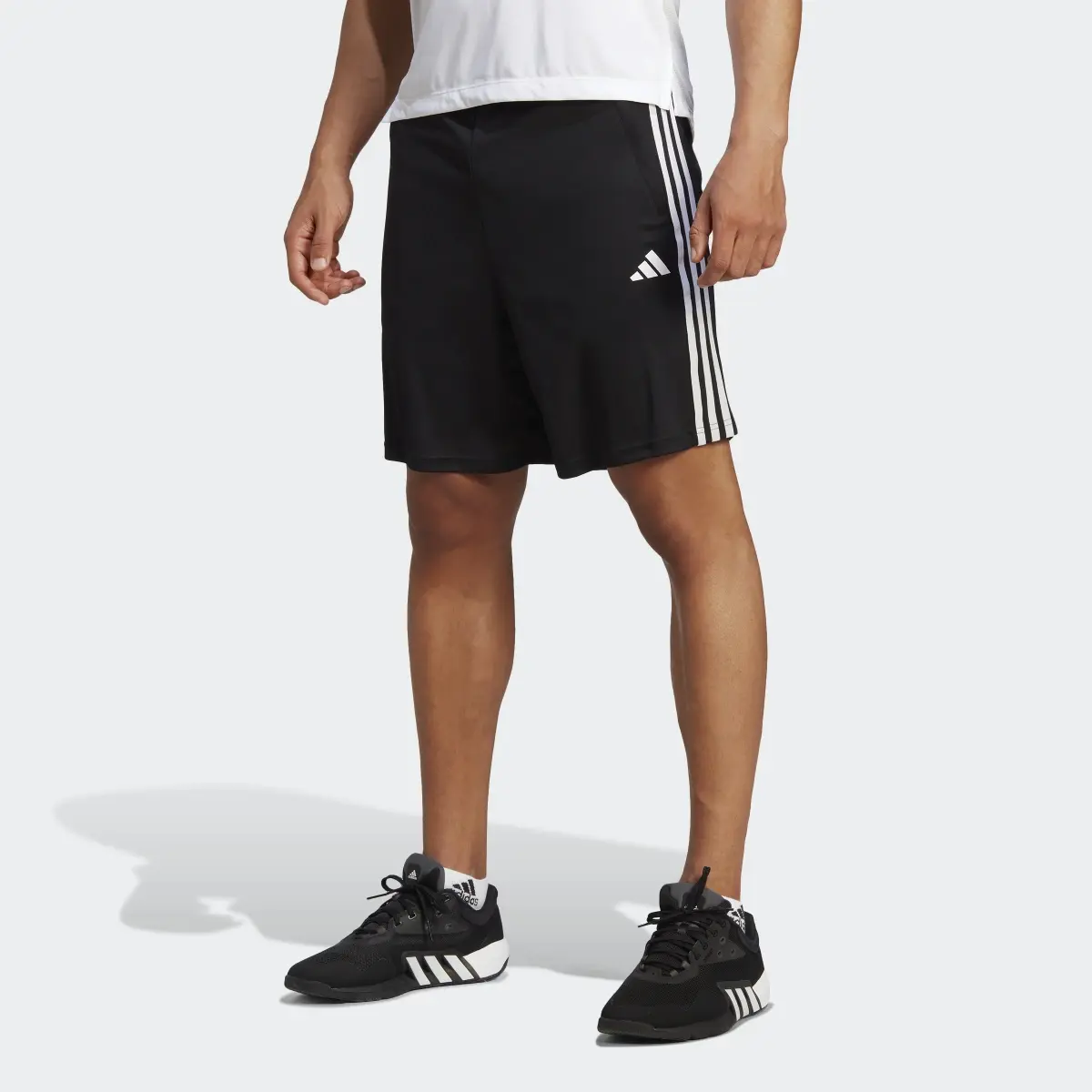 Adidas Train Essentials Piqué 3-Stripes Training Shorts. 1