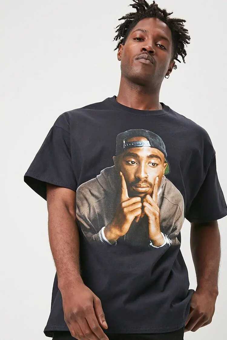 Forever 21 Forever 21 Tupac Graphic Tee Black/Multi. 1