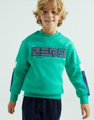 Tommy Life Deniz Yeşili Yazı Nakışlı Şerit Detaylı O Yaka Standart Kalıp Erkek Çocuk Sweatshirt - 10991. 3 Tommy Life Deniz Yeşili Yazı Nakışlı Şerit Detaylı O Yaka Standart Kalıp Erkek Çocuk Sweatshirt - 10991. 3