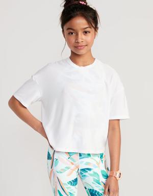 Old Navy Cloud 94 Soft Go-Dry Cool Cropped T-Shirt for Girls white