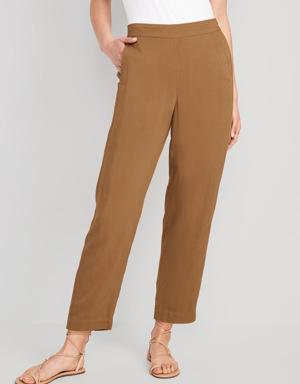 Old Navy High-Waisted Playa Taper Pants for Women brown