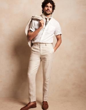 Milano Linen Suit Pant beige