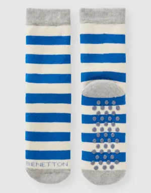 blue striped socks