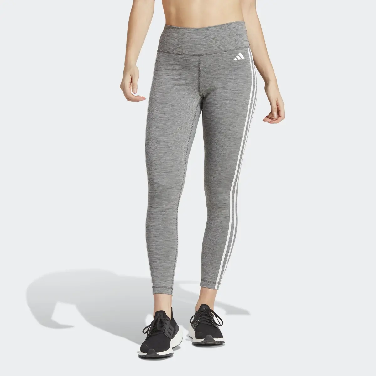 Adidas Train Essentials 3-Stripes High-Waisted 7/8 Leggings. 1