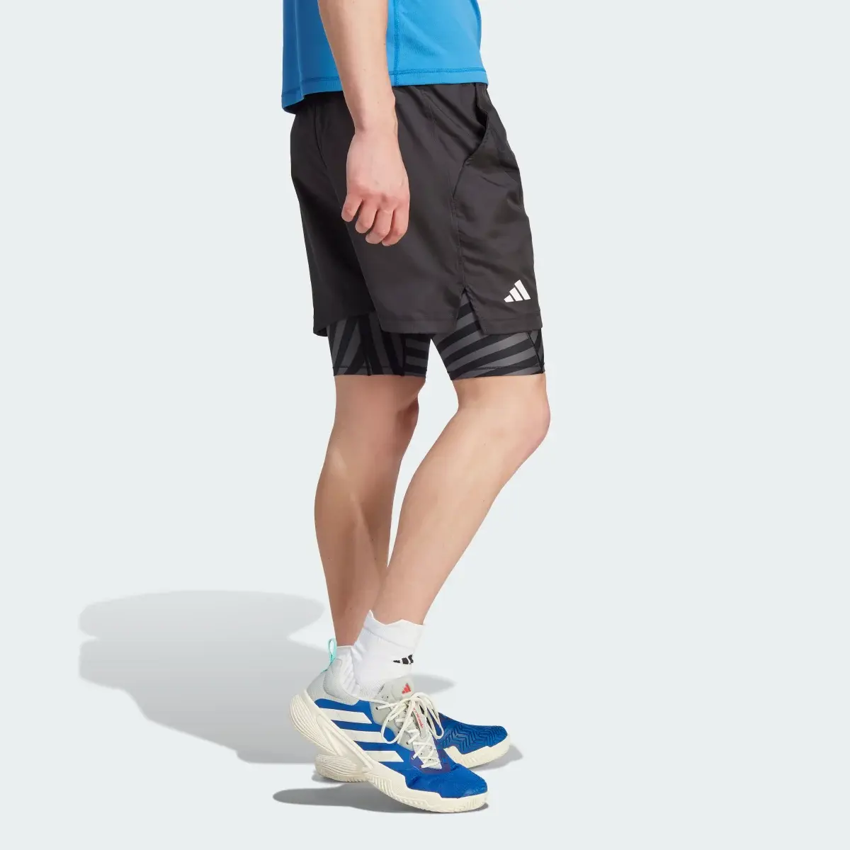 Adidas Tennis AEROREADY Two-in-One Pro Shorts. 3