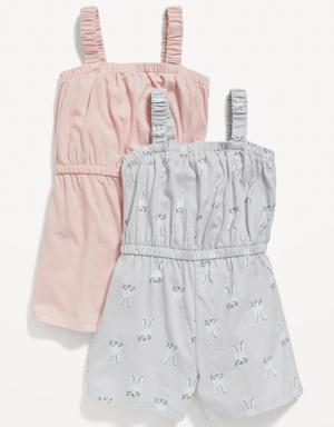 Old Navy Sleeveless Jersey-Knit Romper 2-Pack for Toddler Girls multi