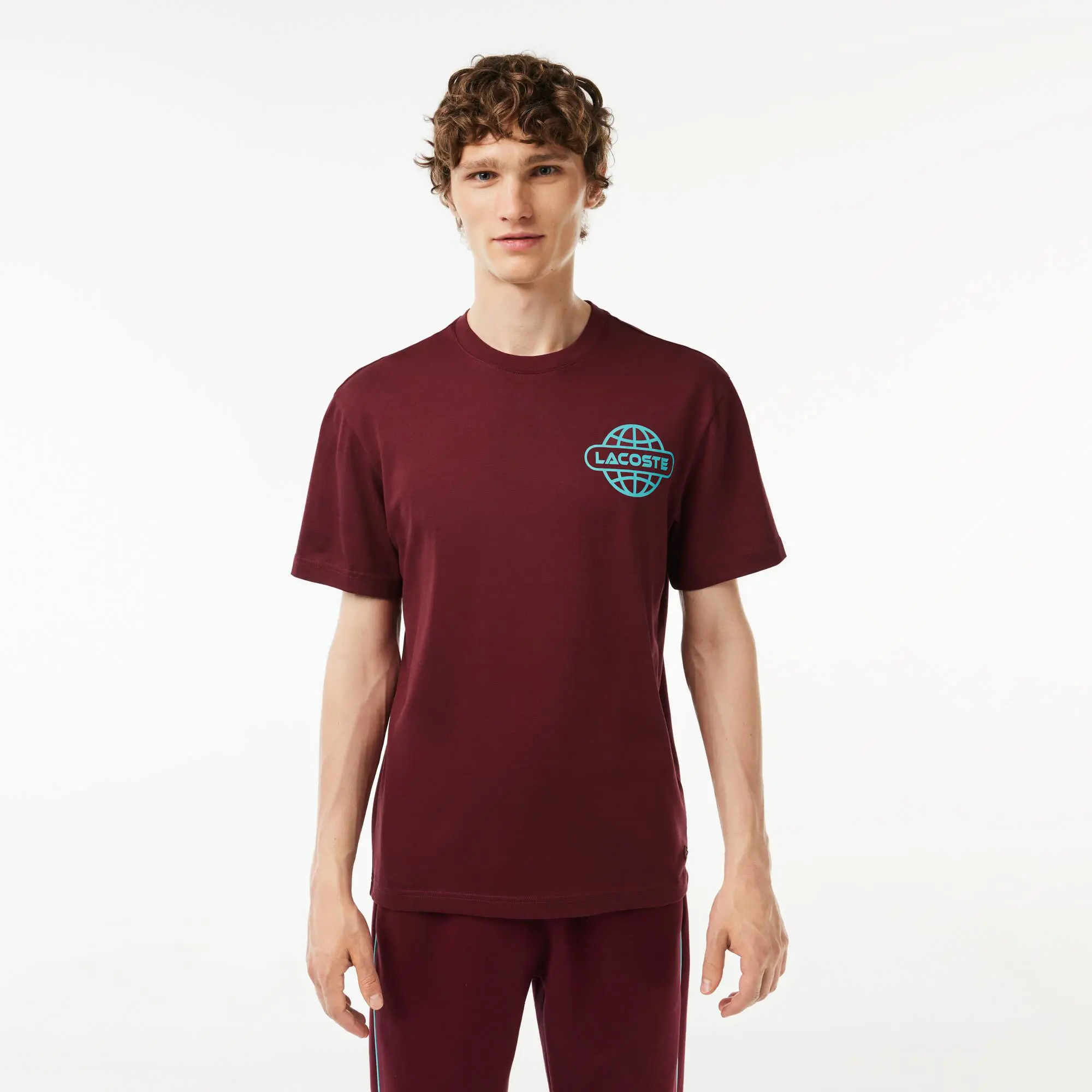 Lacoste T-shirt imprimé en jersey épais de coton. 1