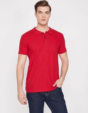 Polo Yaka Kısa Kollu Slim Fit Basic Tişört