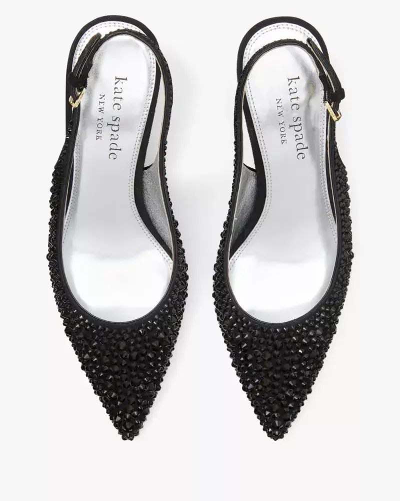 Kate Spade Soiree Crystal Slingback Pumps. 2