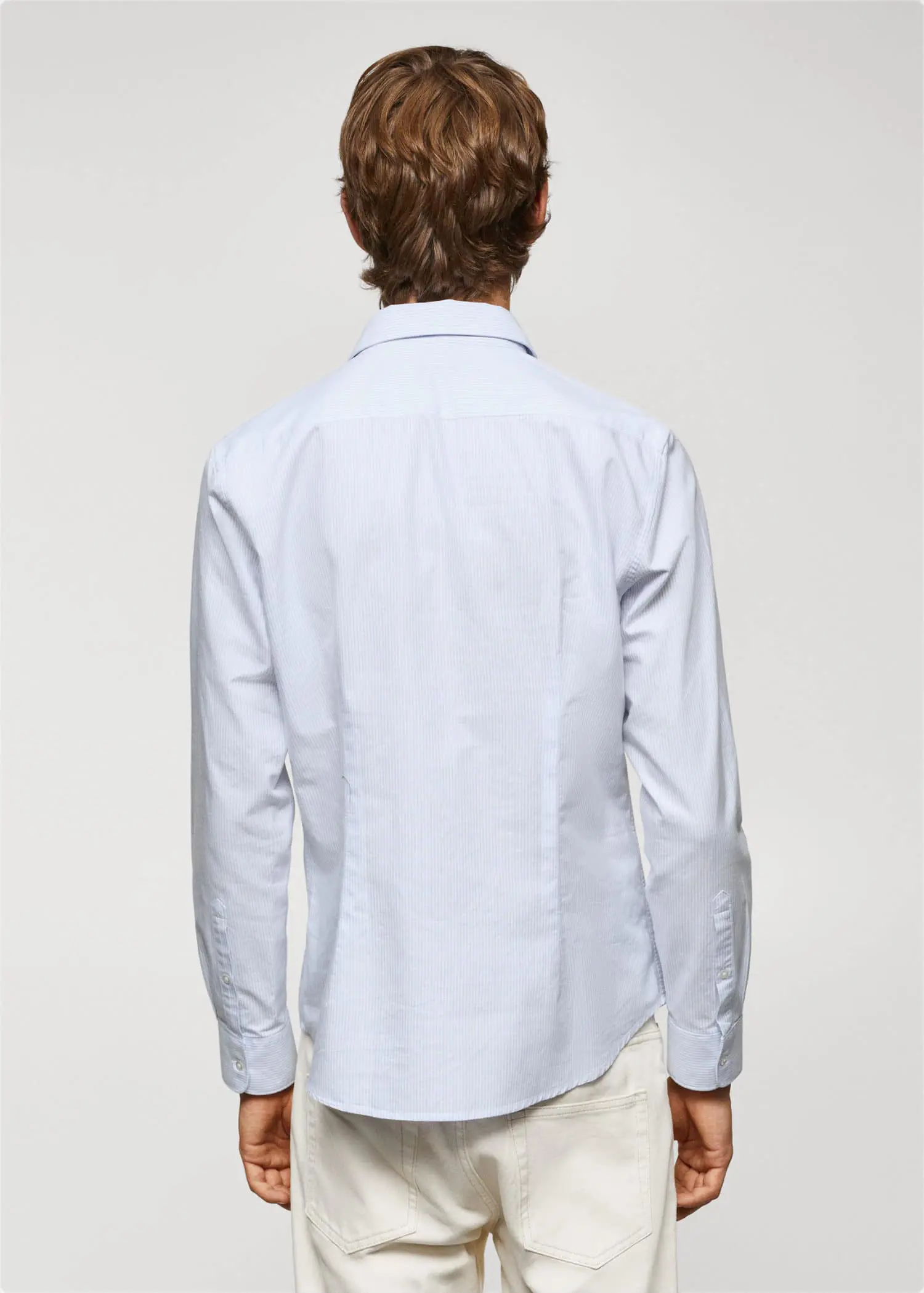 Mango Slim fit Oxford cotton shirt. 3