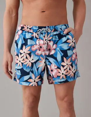 American Eagle Tropical 5" Swim Trunk. 1