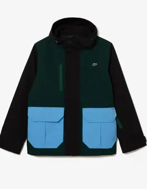 Men's Water-Repellent Colorblock Twill Jacket