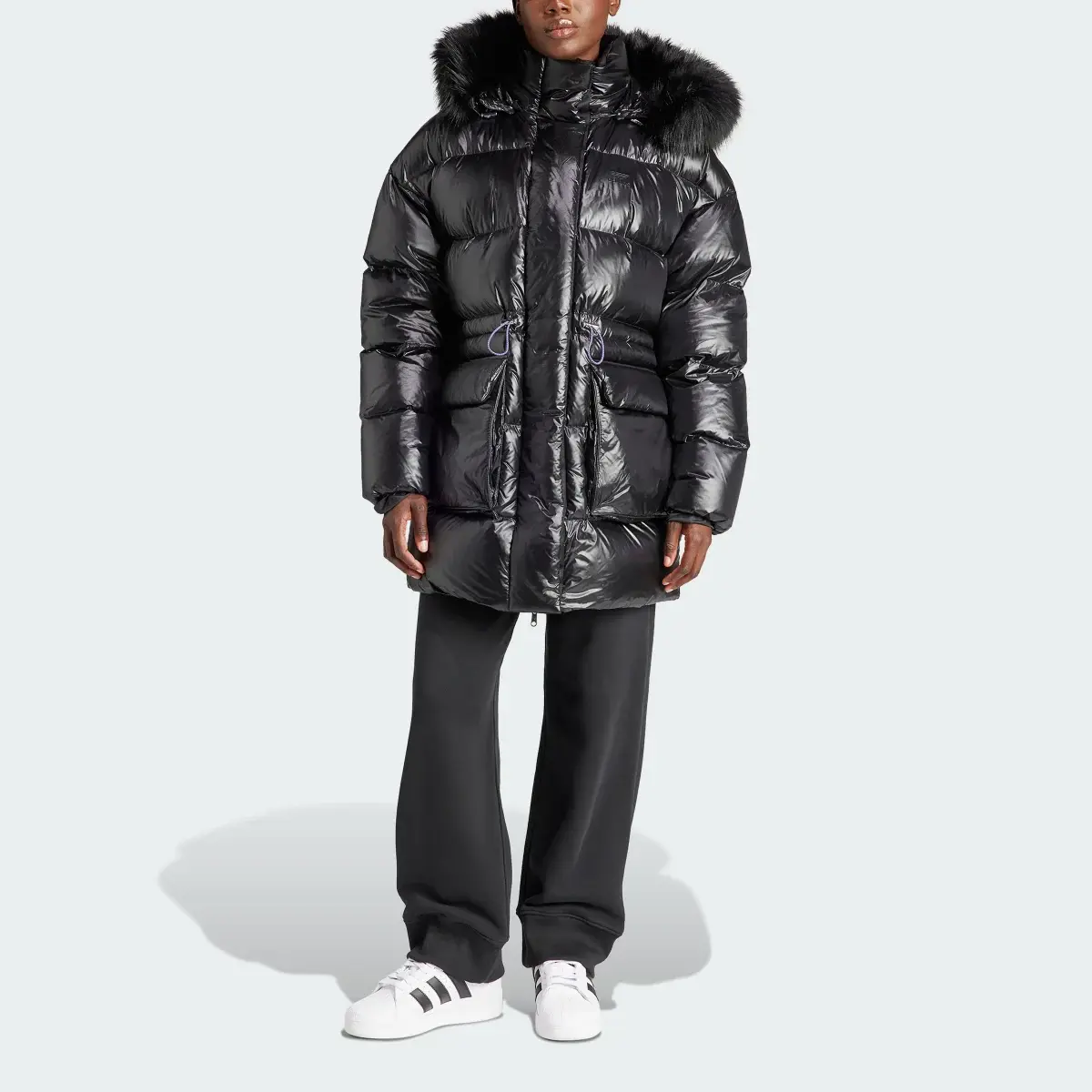 Adidas Puffed Long Fur Jacket. 1