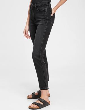 High Rise Vintage Slim Jeans black