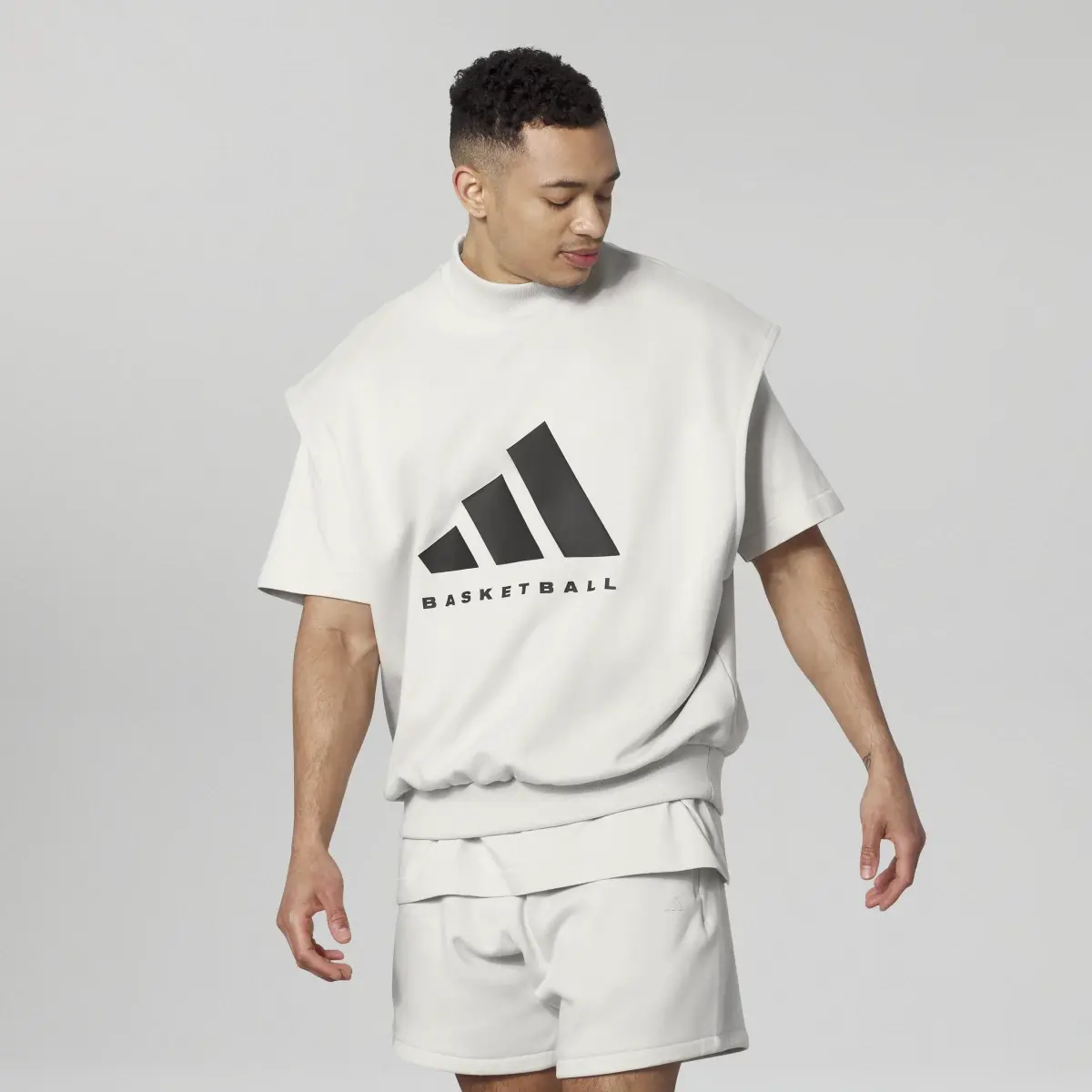 Adidas Basketball Sleeveless Sweatshirt. 3