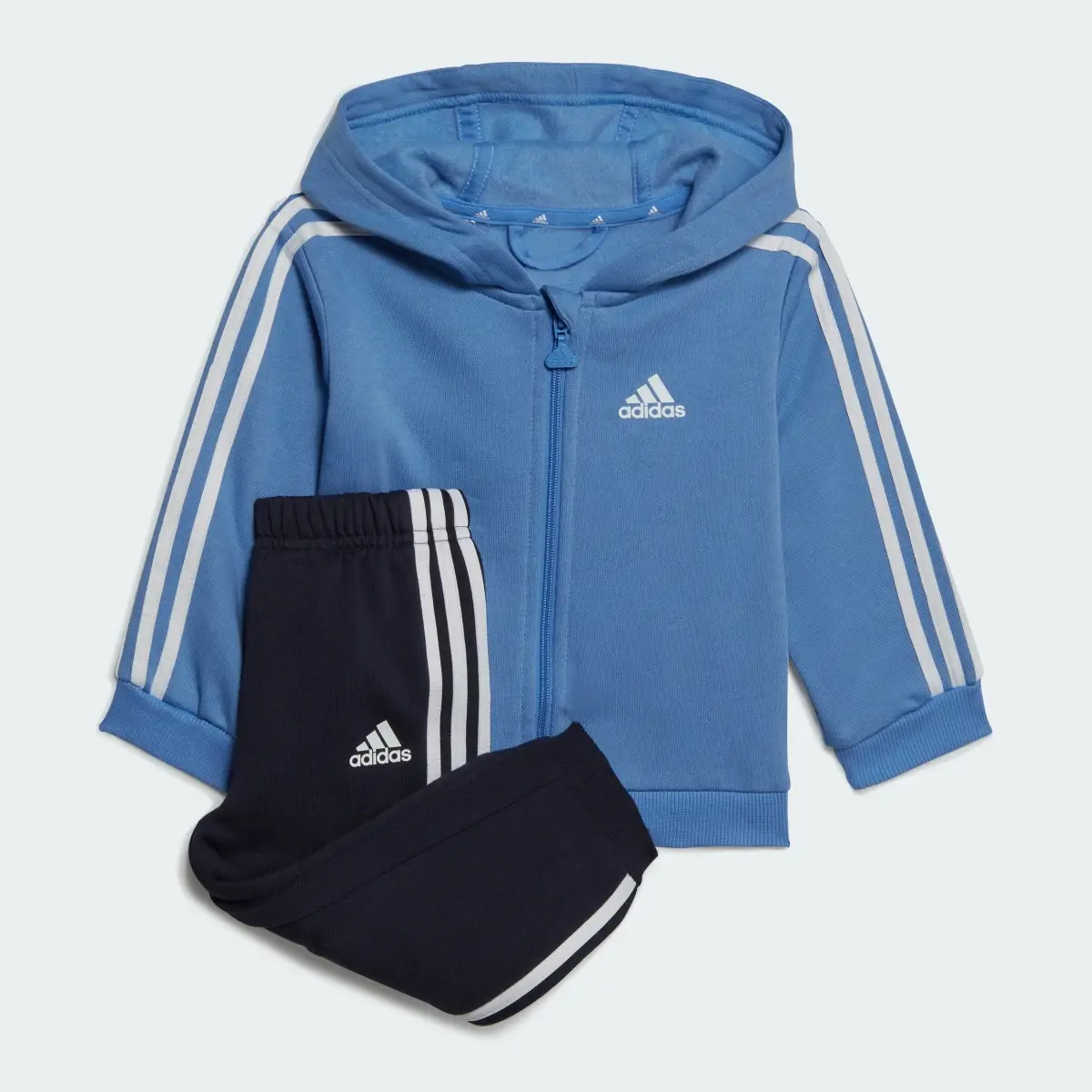 Adidas Essentials Full-Zip Hooded Jogger Set. 2