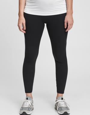 Maternity Recycled Under Belly 7/8 Power Leggings black