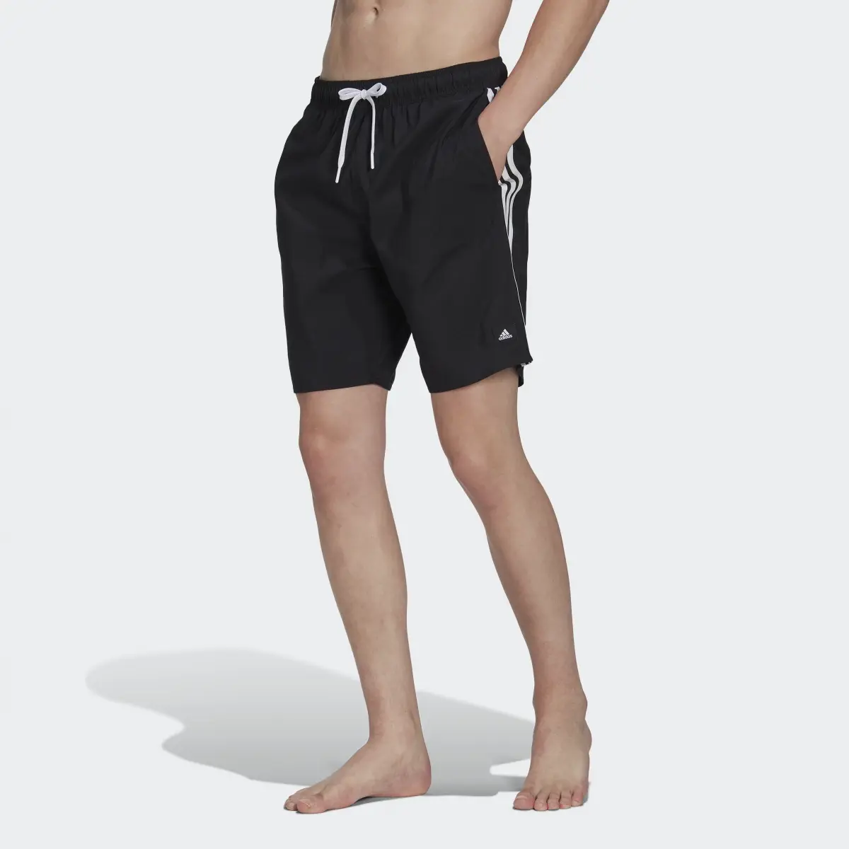 Adidas 3-Stripes CLX Swim Shorts. 1