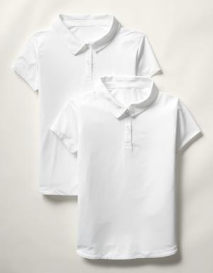 School Day Polo 2-Pack white