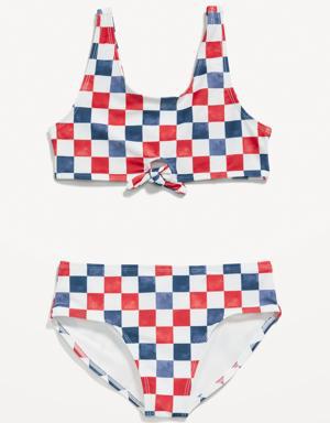 Old Navy Tie-Front Bikini Swim Set for Girls multi