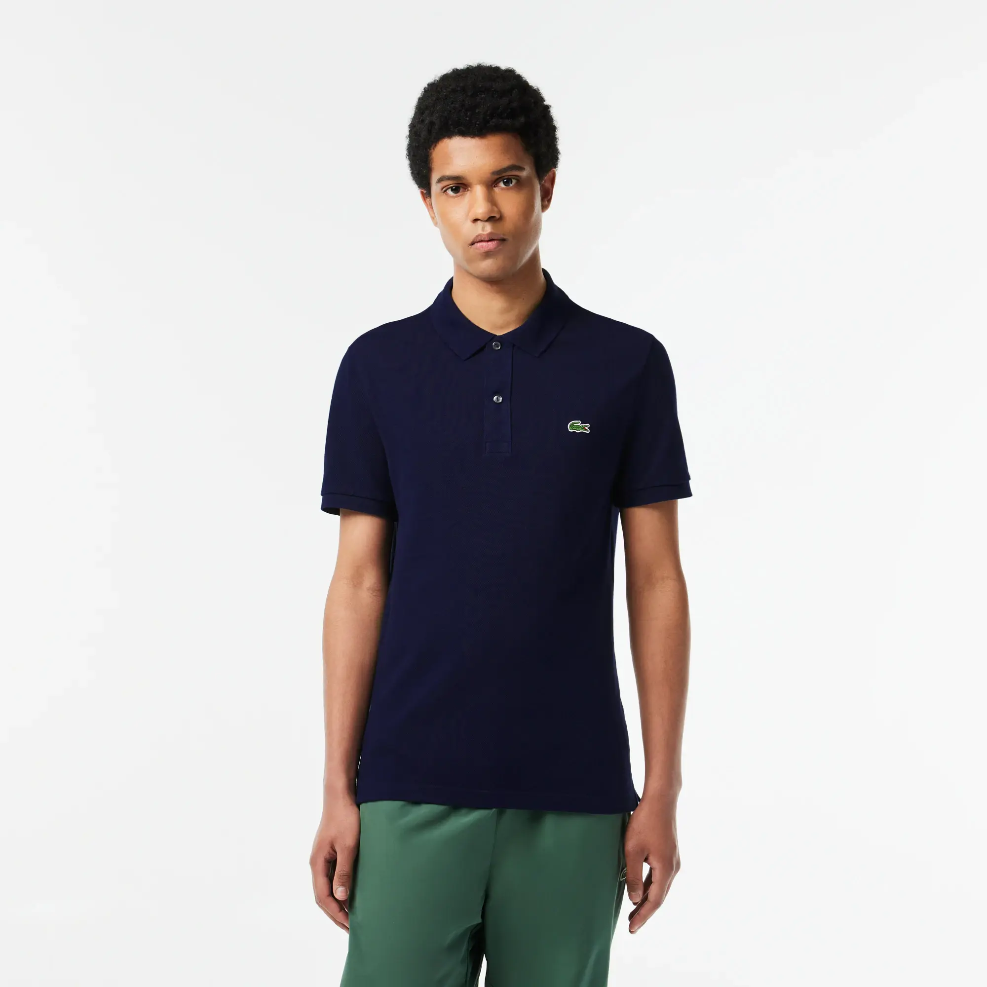 Lacoste Men's Original L.12.12 Slim Fit Petit Piqué Cotton Polo. 1 Lacoste Men's Original L.12.12 Slim Fit Petit Piqué Cotton Polo. 1
