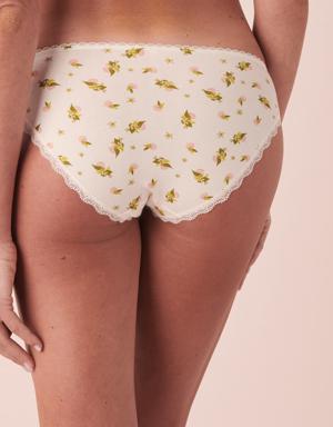 Cotton and Lace Detail Bikini Panty