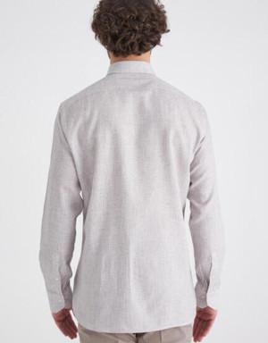 Men’s Regular Fit Long Sleeve Sport Shirt GREY