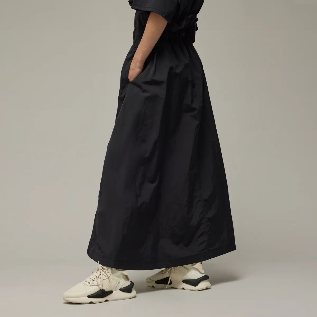 Adidas Y-3 Crinkle Nylon Skirt. 2