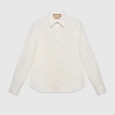 Gucci Oxford cotton shirt with embroidery. 1