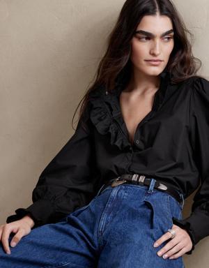 Harper Ruffle Shirt black