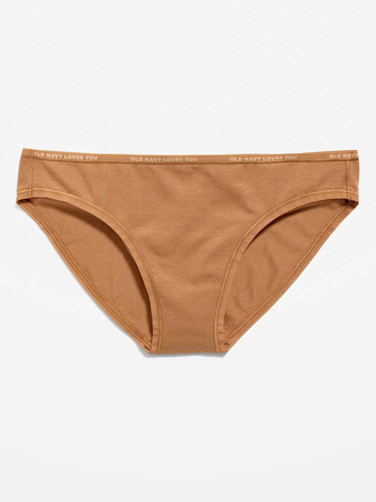 Old Navy High-Waisted Logo Graphic Bikini Underwear for Women brown. 1