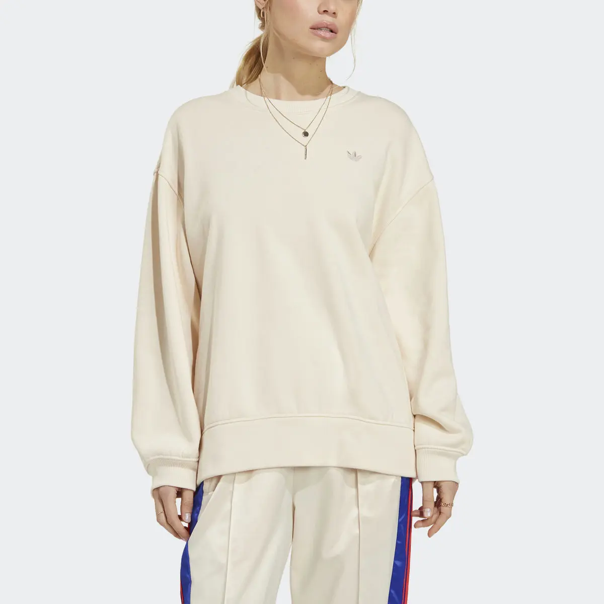 Adidas Premium Essentials Oversized Sweatshirt. 1