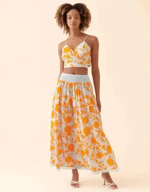 Sunny Vibe Elastic Midi Skirt - 1 / Original