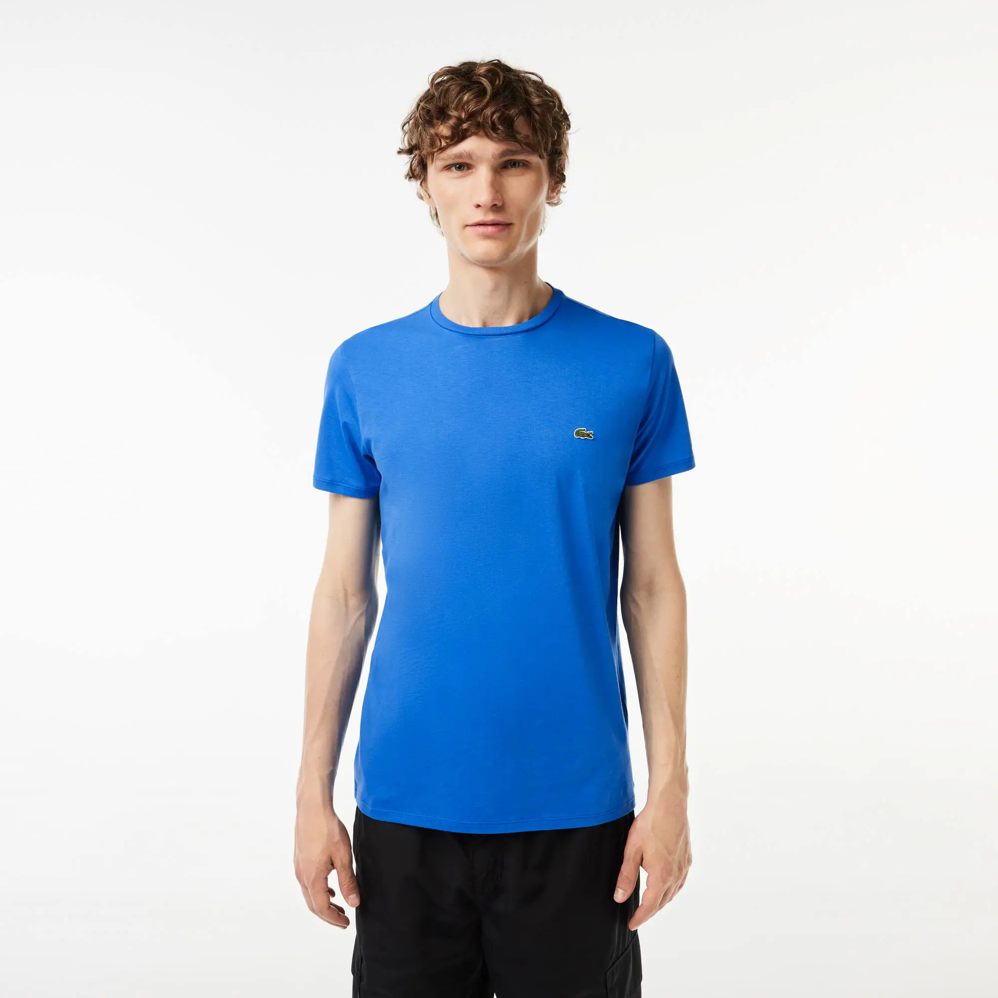 Lacoste Men's Crew Neck Pima Cotton Jersey T-Shirt. 1