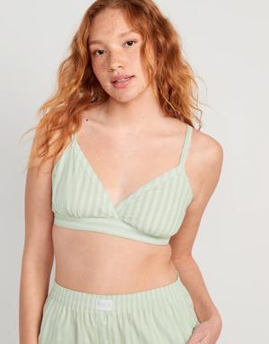 Matching Printed Smocked Bralette Top for Women green