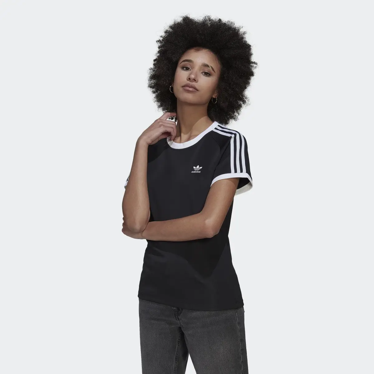 Adidas Adicolor Classics Slim 3-Stripes Tee. 2