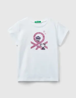 t-shirt with print in organic cotton