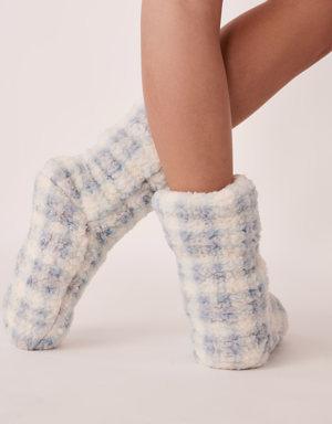 Plaid Sherpa Socks