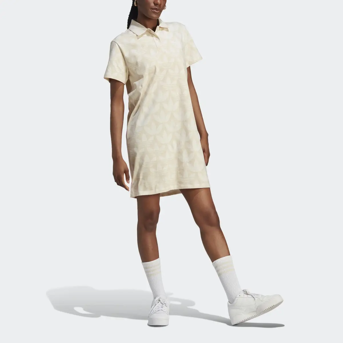 Adidas Trefoil Monogram Polo Dress. 1