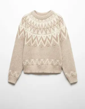 Pull-over motifs col rond