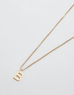 Gold Dainty Initial Necklace multi